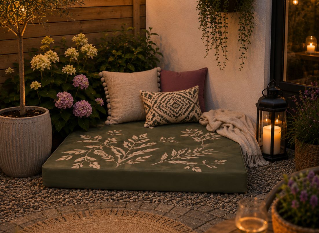 9 creatieve ideeën voor pallets in een kleine tuin 3 Gezellige avond op het terras