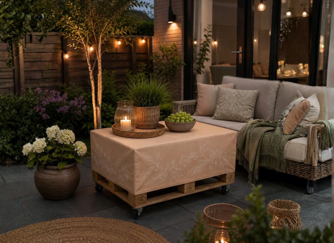 9 creatieve ideeën voor pallets in een kleine tuin 8 Serveerpallet