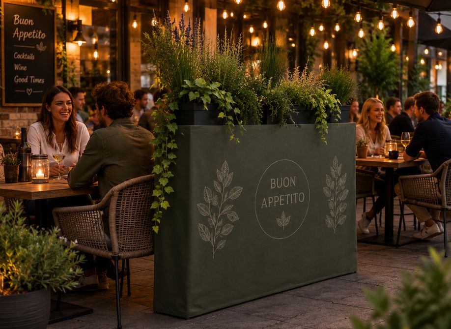 Afscheiding horeca room devider