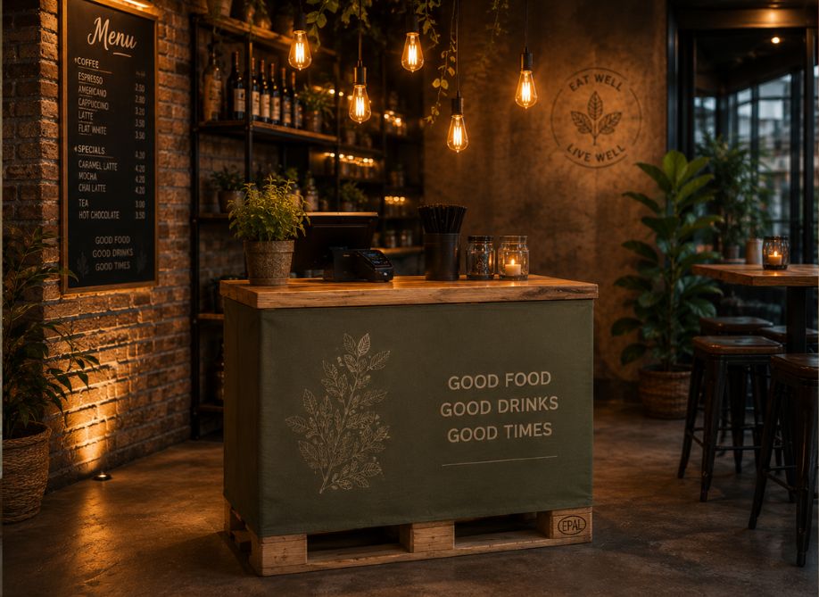 11 creatieve ideeën voor plaats in je horecazaak 1 Horeca interieur pallet 1