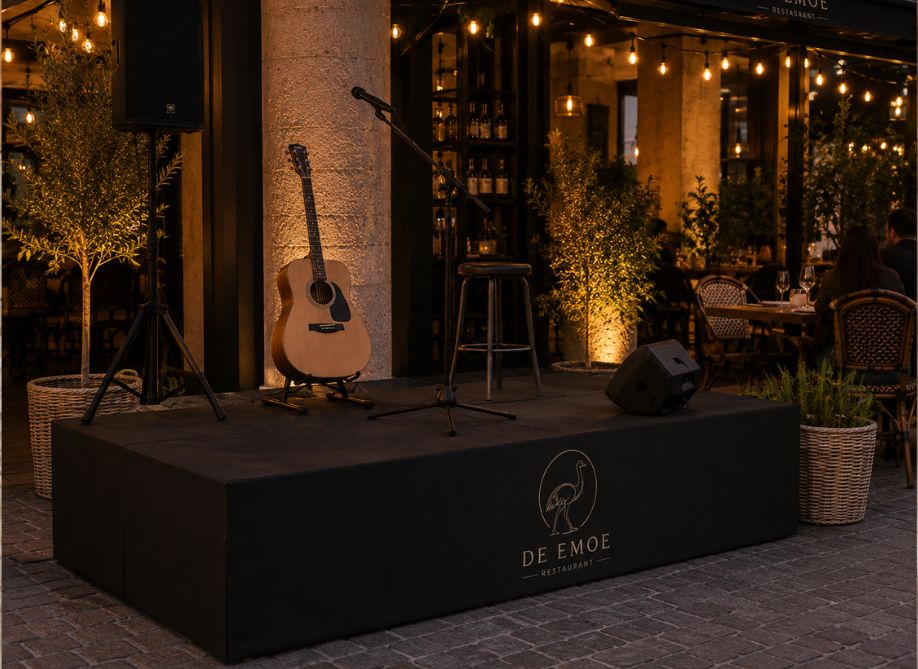 Horeca terras muziek podium