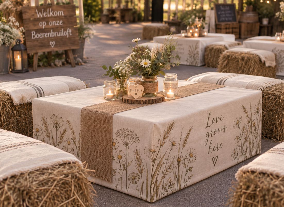 Bruiloft decoratie: originele ideeën voor de mooiste aankleding 2 Boerenwedding pallet hoek