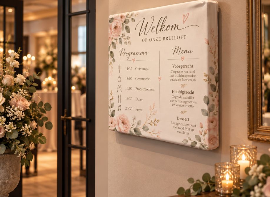 Bruiloft decoratie: originele ideeën voor de mooiste aankleding 9 menu pallet wedding